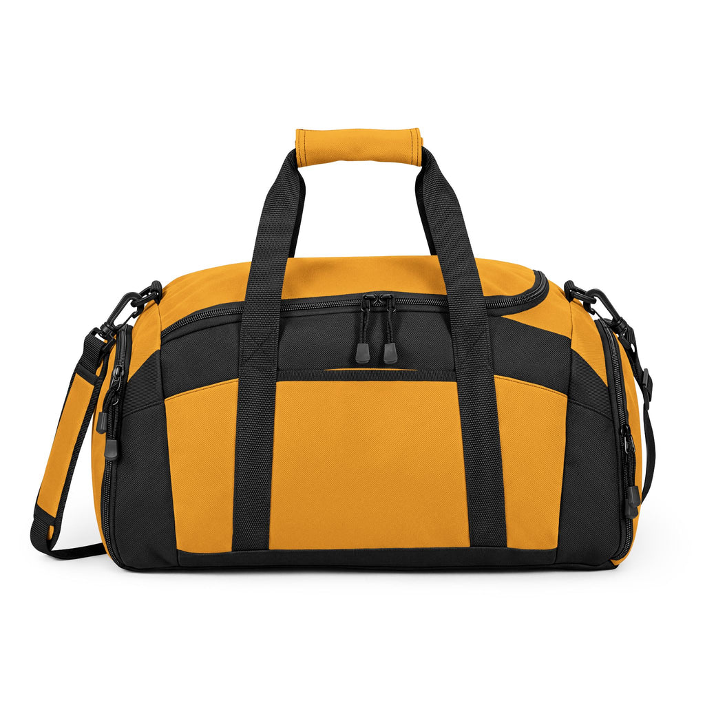 Embroidered Gold Monogram Gym Bag — Sparkle Initials Duffel