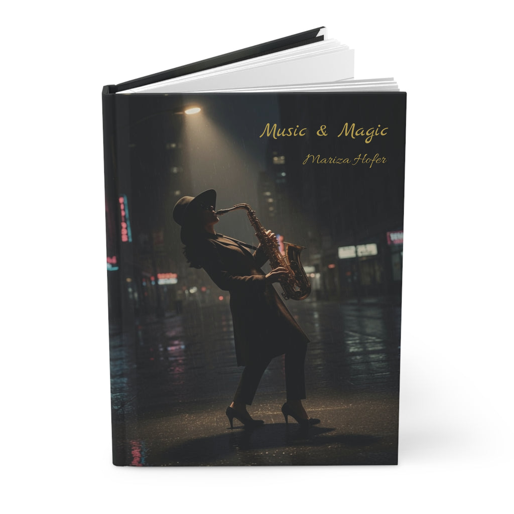 Music & Magic Hardcover Journal - Saxophone Night Notebook