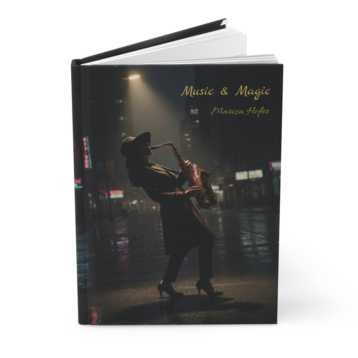 Music & Magic Hardcover Journal - Saxophone Night Notebook