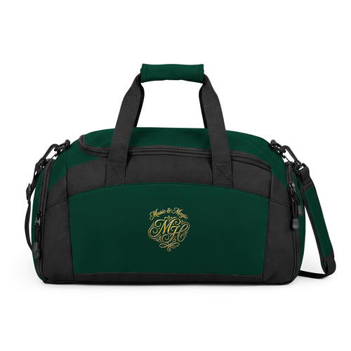 Embroidered Gold Monogram Gym Bag — Sparkle Initials Duffel