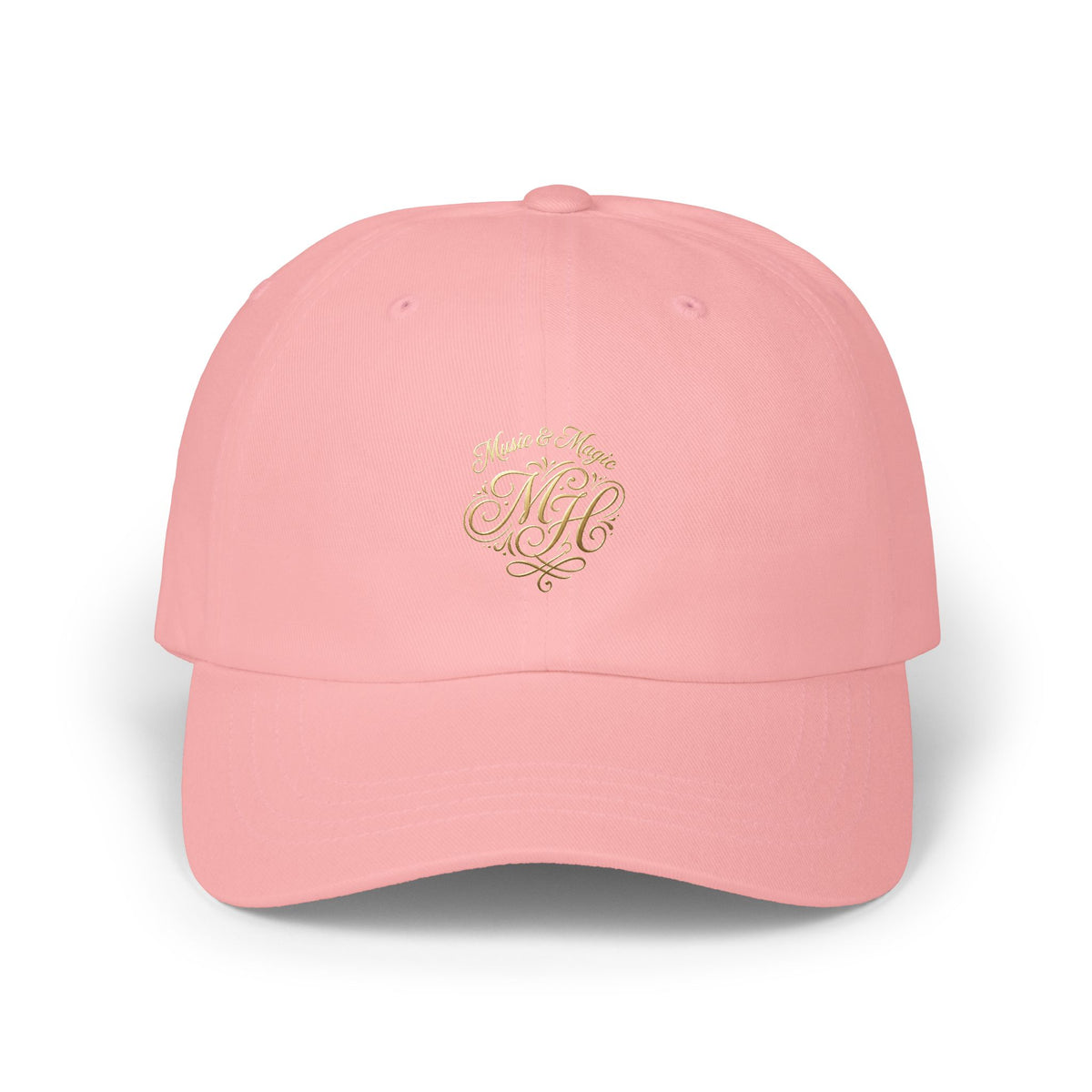 Embroidered Gold Monogram Dad Cap — Classic Personalized Baseball Hat