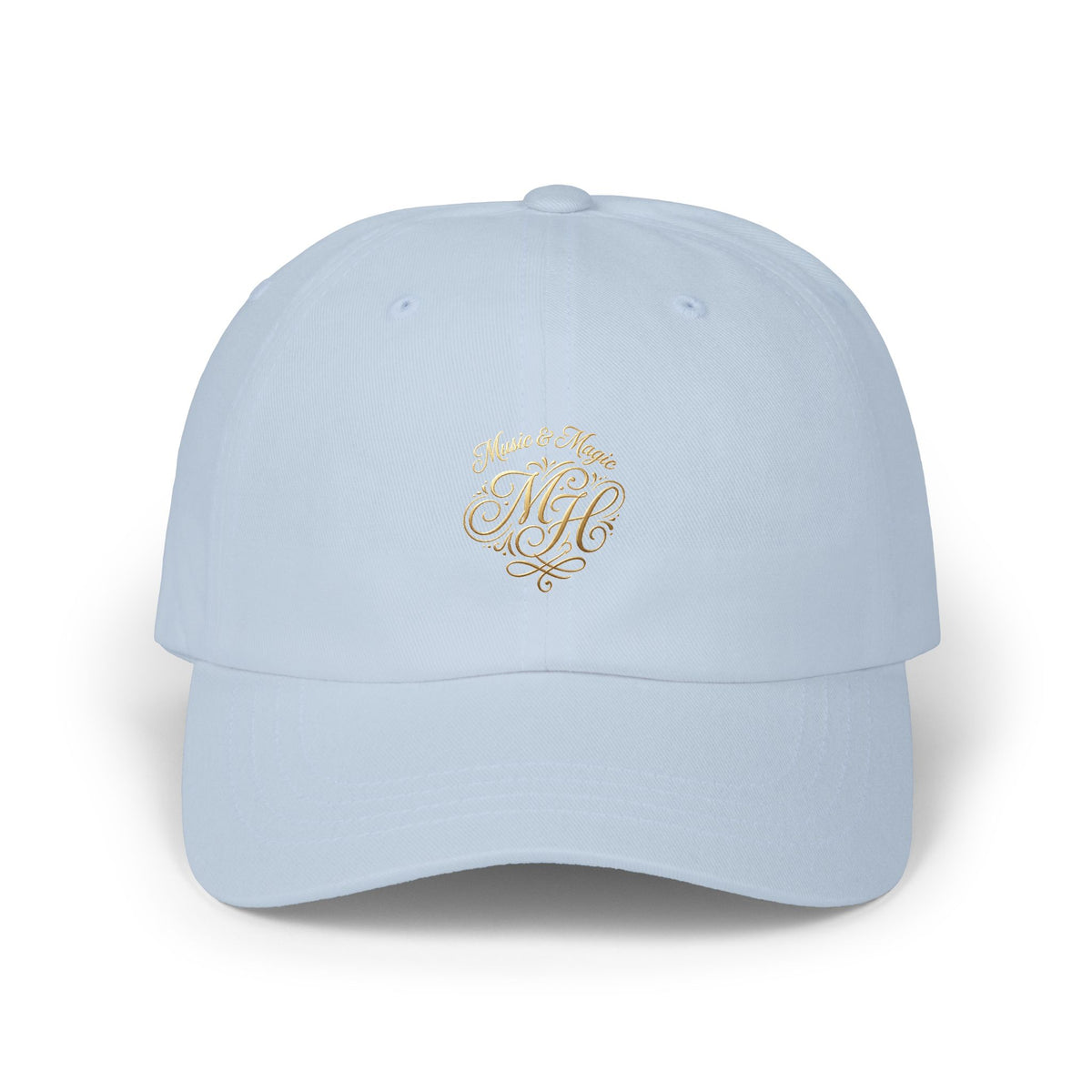 Embroidered Gold Monogram Dad Cap — Classic Personalized Baseball Hat