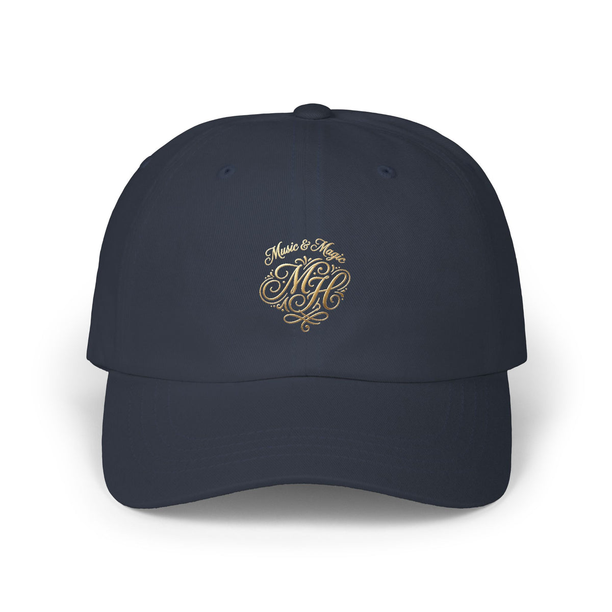 Embroidered Gold Monogram Dad Cap — Classic Personalized Baseball Hat