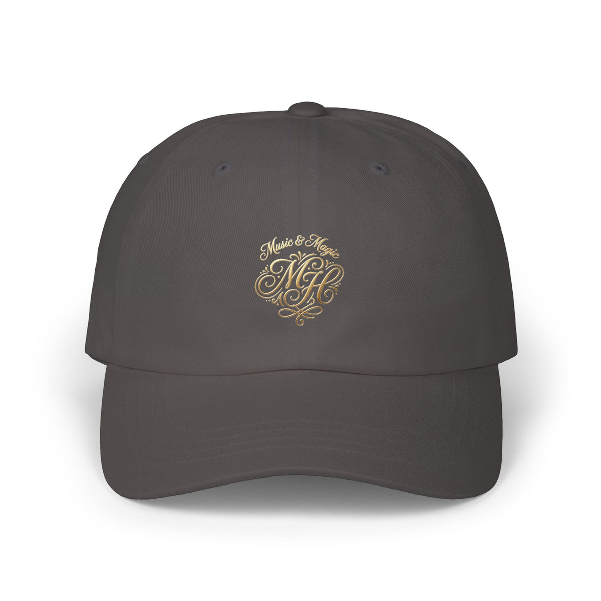 Embroidered Gold Monogram Dad Cap — Classic Personalized Baseball Hat